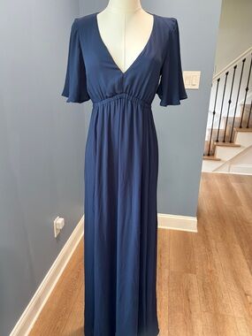 Show Me Your Mumu Emily Empire Maxi Dress In Rich Navy XS